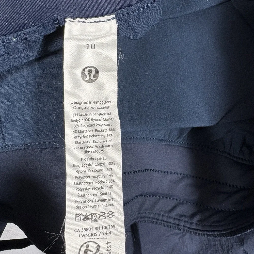 Lululemon License to Train Jogger Pants Womens 10 Blue Midrise Lightweight Baggy